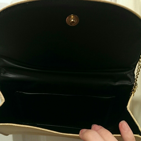 Peachy Gold Shiny Evening/Prom Chain Purse NEW - Picture 6 of 7